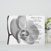 White Orchid Blume Wedding Menu (Stehend Vorderseite)