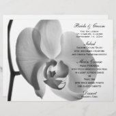 White Orchid Blume Wedding Menu (Vorne/Hinten)
