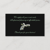 White Orchid Business Card Visitenkarte (Rückseite)