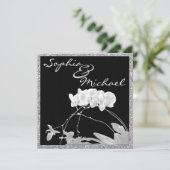 White Orchid CRYSTAL SCHAUT EINLADUNG (Stehend Vorderseite)