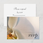 White Orchid Elegance Wedding RSVP Response Karte (Vorne/Hinten)