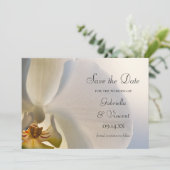 White Orchid Elegance Wedding Save the Date (Stehend Vorderseite)