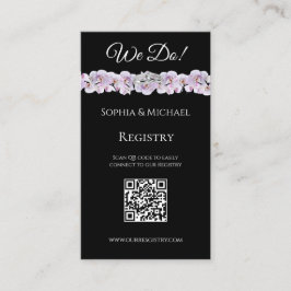 White Orchid Embrace-Wedding Rings-Registry- Visitenkarte