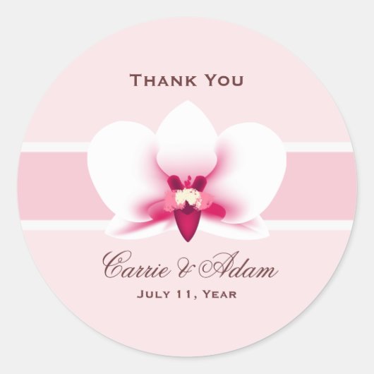 White Orchid Favor Stickers (Vorderseite)