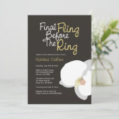 White Orchid Final Fling vor der Einladung (Stehend Vorderseite)