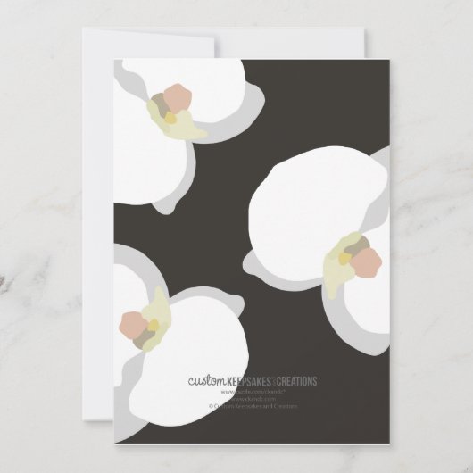 White Orchid Final Fling vor der Einladung (Rückseite)