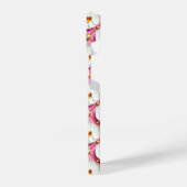 White Orchid Flowers on Pink Background With Gold iPhone Hülle (Linke Seite)