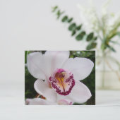 White Orchid I Beautiful Tropical Blume Karte (Stehend Vorderseite)