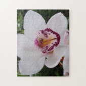 White Orchid I Beautiful Tropical Blume Puzzle (Vertikal)