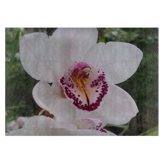 White Orchid I Beautiful Tropical Blume Schneidebrett (Vorderseite)