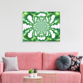 White Orchid Mandala Leinwanddruck (Insitu (Wohnzimmer))