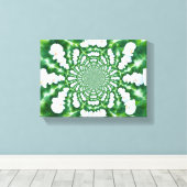 White Orchid Mandala Leinwanddruck (Insitu (Holzboden))