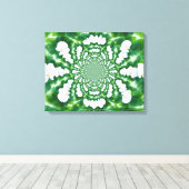 White Orchid Mandala Leinwanddruck (Insitu (Holzboden))