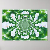 White Orchid Mandala Poster (Vorne)