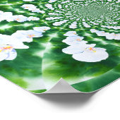 White Orchid Mandala Poster (Ecke)