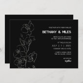 White Orchid ・ Moderne tropische Einladung (Vorne/Hinten)