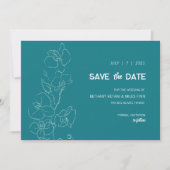 White Orchid - Modernes Tropical Save the Date (Vorderseite)