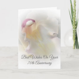 White Orchid Personalisiert 70. Hochzeitstag Karte