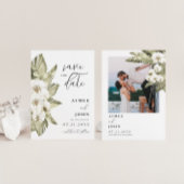 White Orchid Save the Date Einladung