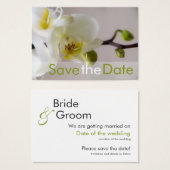 White Orchid - Save the Date Mini-Karte (Vorne & Hinten)