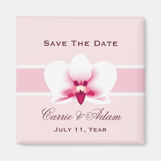 White Orchid Speichern Sie das Date Magnet (Vorne)