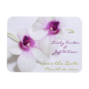 White Orchid Speichern Sie die Datumsmagnete Magnet