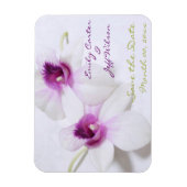 White Orchid Speichern Sie die Datumsmagnete Magnet (Vertikal)