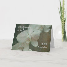 White Orchid Sympathy Card