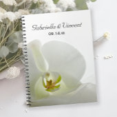 White Orchid und Bridal Veil Wedding Notizblock