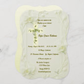 White Orchid & Vine Baptism Einladung (Vorne/Hinten)