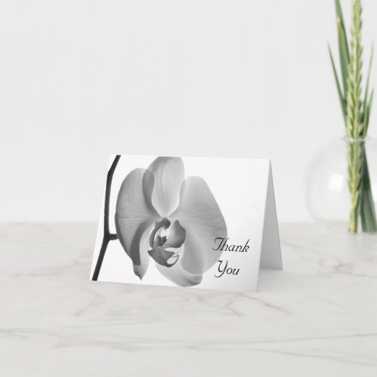 White Orchid Wedding Bridesmaid Vielen Dank Dankeskarte (Vorderseite)