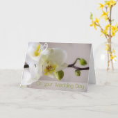 White Orchid Wedding Congratulation Card Karte (Gelbe Blume)
