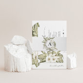 White Orchid Wedding Einladung Bauchband Einladungsbanderole