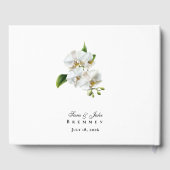 White Orchid Wedding Gästebuch (Rückseite)