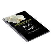 White Orchid Wedding Gästebuch Notizblock (Rechte Seite)