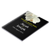 White Orchid Wedding Gästebuch Notizblock (Linke Seite)