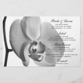 White Orchid Wedding Menu