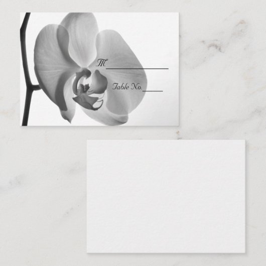 White Orchid Wedding Platzkarte (Vorne/Hinten)