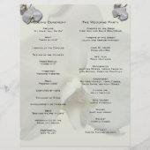 White Orchid Wedding Program (Rückseite)