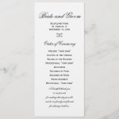 White Orchid Wedding Program Programm (Rückseite)