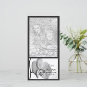 White Orchid Wedding Save the Date (Stehend Vorderseite)