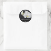 White Orchid Wedding Sticker (Tasche)
