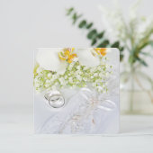 White Orchid Wedding Vow Erneuerung Einladung (Stehend Vorderseite)