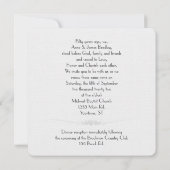 White Orchid Wedding Vow Erneuerung Einladung (Rückseite)