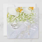 White Orchid Wedding Vow Erneuerung Einladung (Vorderseite)