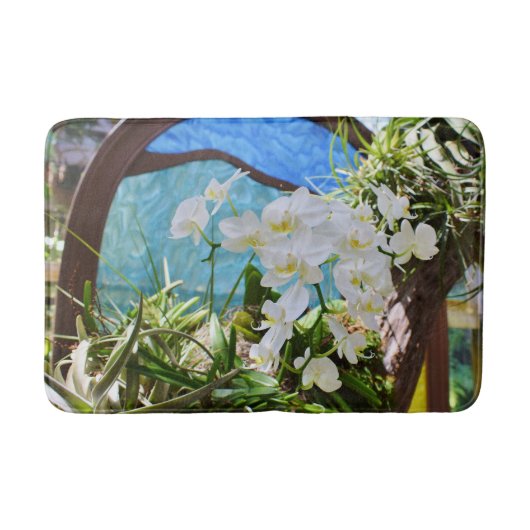 White Orchids Bath Mat Badematte (Vorderseite)