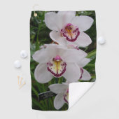 White Orchids Beautiful Tropical Flowers Golfhandtuch (Insitu)