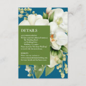 White Orchids Ocean Blue Details Umschließungskart Begleitkarte (Vorderseite)