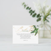 White Orchids Palm Blätter Babybücher anfordern Visitenkarte (Stehend Vorderseite)