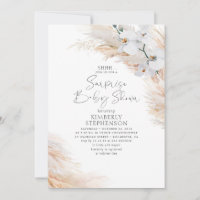 White Orchids Pampas Grass Überraschungsdusche